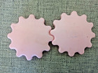 Vintage Ambi Toy Baby Twin Rattle Pink Gears Smile Rotating Sun Face