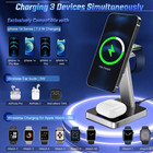 3 In 1 Magnetic Wireless Charger Stand For Iphone 14 Apple Watch Airpods Dock