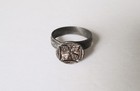 Antique Victorian Metal Adjustable Button Ring