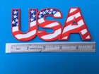 Usa Letters American Flag Embroidered Patch Iron Sew-on  5 x 2  - High Quality  
