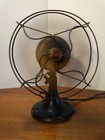 Emerson Jr 9  Oscillator Fan 1926 Red  Black  Brass Badge Screw-on Blade Working