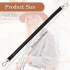 Leather Purse Strap Replacement 23 6  Black Leather Crossbody Strap With Swiv   