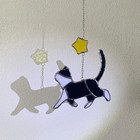 Black Cat Stained Glass Suncatcher Decor For Window Hanging - Memorial Gift - Gi