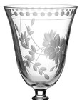 Williams-sonoma Vintage Etched Wine Glass s      Prefect  Wedding Gift