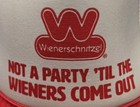 Vintage Style Wienerschnitzel    not A Party  til        Red   White Snapback Hat     