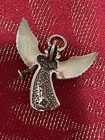 Vintage 925 Sterling Silver Angel With Horn Pendant 1 5  Christian Charm