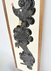 Vintage Mcm Black Gravel Art Poodle Of Sequins And Stone    pqs  26 Black Poodle