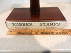 Vintage Large Wood Rubber Hand Stamp Store   Sales Display