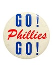 Vintage Circa 1964 Philadelphia Go Phillies Go Pin Pinback Button Mlb Baseball