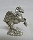 1994 Fine Pewter Fantasy Pegasus Horse With Crystal Ball