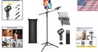 Portable Adjustable Microphone Stand With 360   Tablet Holder For Stage   Studio