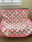 New Unique Homemade Quilt  Angels 25 Sq  Postage Stamp 54    X  54   