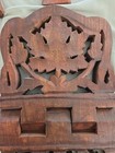 Vintage Hand Carved Rosewood Folding Holy Book Stand India Rehal Dark 15 
