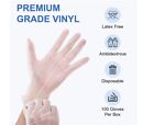 Schneider Clear Vinyl Exam Gloves  Latex-free  Powder-free  Disposable Gloves  F