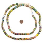 Oval Antique Venetian African Millefiori Trade Beads  15877 10mm Ivory Coast