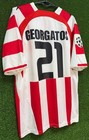 Mens Olympiacos 2006 2007 Georgatos  21 Uefa Soccer Football Shirt Jersey Size L