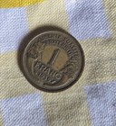 France 1939 1 Franc Morlon Coin Aluminum-bronze Km 886 Bn Color