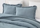 Nora 3-piece Ruffled Edge Trim Soft Washed Microfiber Comforter Set