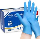Nitrile Exam Gloves  Blue  4 Mil  Powder-free  Latex-free  For Medical Exam     
