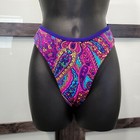 Vintage Y2k 90s Floral Paisley Retro High Cut Bikini Juniors Sz Medium 9 10