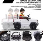 12v Ride On Truck Car Chevrolet Silverado Licensed Electric Toys For Kids White
