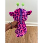 Ty Beanie Boos Gilbert Giraffe 11  Medium Pink Purple Green Sparkle Eyes Toy
