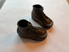 Vintage Bass Copper brass Color Metal High Top Baby Shoes Leather Inside 5  X 3 