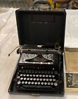 Antique Typewriter 1930 s Royal Model O Glossy Portable Black Manual case manual