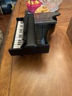 Antique 18 Key Baby Grand Piano Toy  Wooden  16 Inches  Mini Piano  Black Finish