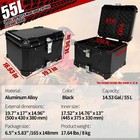 Aluminum Trunk 55l Motorcycle Top Case Waterproof Luggage Storage Tour Tail Box