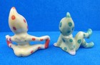Adorable Pair Of Vintage 1940   s Ceramic Elf Pixie Figurines