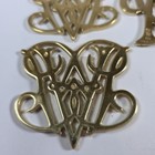 8 Vintage Virginia Metal Crafters Williamsburg Solid Brass Trivets Lot 