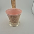 Lot Of 6 Vintage Raffiaware Burlap Dessert Cups-mid Century
