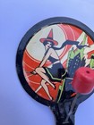 Vintage Halloween Tin Clanger Noisemaker Pinup Witch