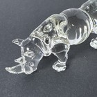 Glass Crystal Rhinoceros Rhino Figurine