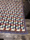 Vintage Feed Sack Hand Pieced Beautiful Quilt 80x94 Project