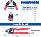 Muzata Cable Cutters Wire Cutters Heavy Duty Stainless Steel Wire Rope Seal