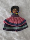 Vintage Miccosukee Seminole Indian Handmade 2 5 Inch Patchwork Doll 