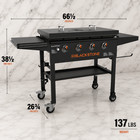 Blackstone 36    Outdoor Griddle 4-burner Flat Top Grill  Black  Hard Cover