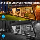 4-6pcs 4mp Wifi Solar Panel Battery Camera 10ch Wireless Ptz Security System Set