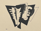 Wassily Kandinsky 1951 Lithograph  after The 1942 Woodcut  Plate Signed