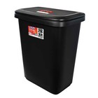 20 4 Gallon Trash Can  Plastic Dual Divided Extra Large Kitchen Trash Can  Black