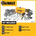 Dewalt Polished Chrome Mechanics Tool Set - 108-piece