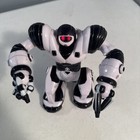 Vintage Wowwee Robot Figure Mini Robosapien Black   White 2004 Lights And Moves
