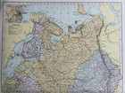 1902 Russia Antique Map By G w  Bacon Over 120 Years Old