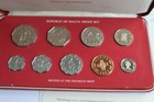 1977 Republic Of Malta Decimal Proof Set 9 Coin With Box And Coa