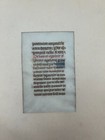 Book Of Hours Manuscript Leaf Late 1400s Vellum Latin Blue Capital Initial Small