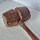Vintage Wooden Mallet Or Gavel With Beautiful Turned Details And Great Character