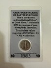 One 90  Silver Mercury Dime     In Laminated  Card - Perfect Barter   Stacking