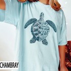 Still Waters Psalm 23 Sea Turtle Christian Comfort Colors Faith Graphic Tee